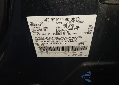 2013 Ford Edge Se z USA, uszkodzony, nr VIN 2FMDK3GC4DBE36377